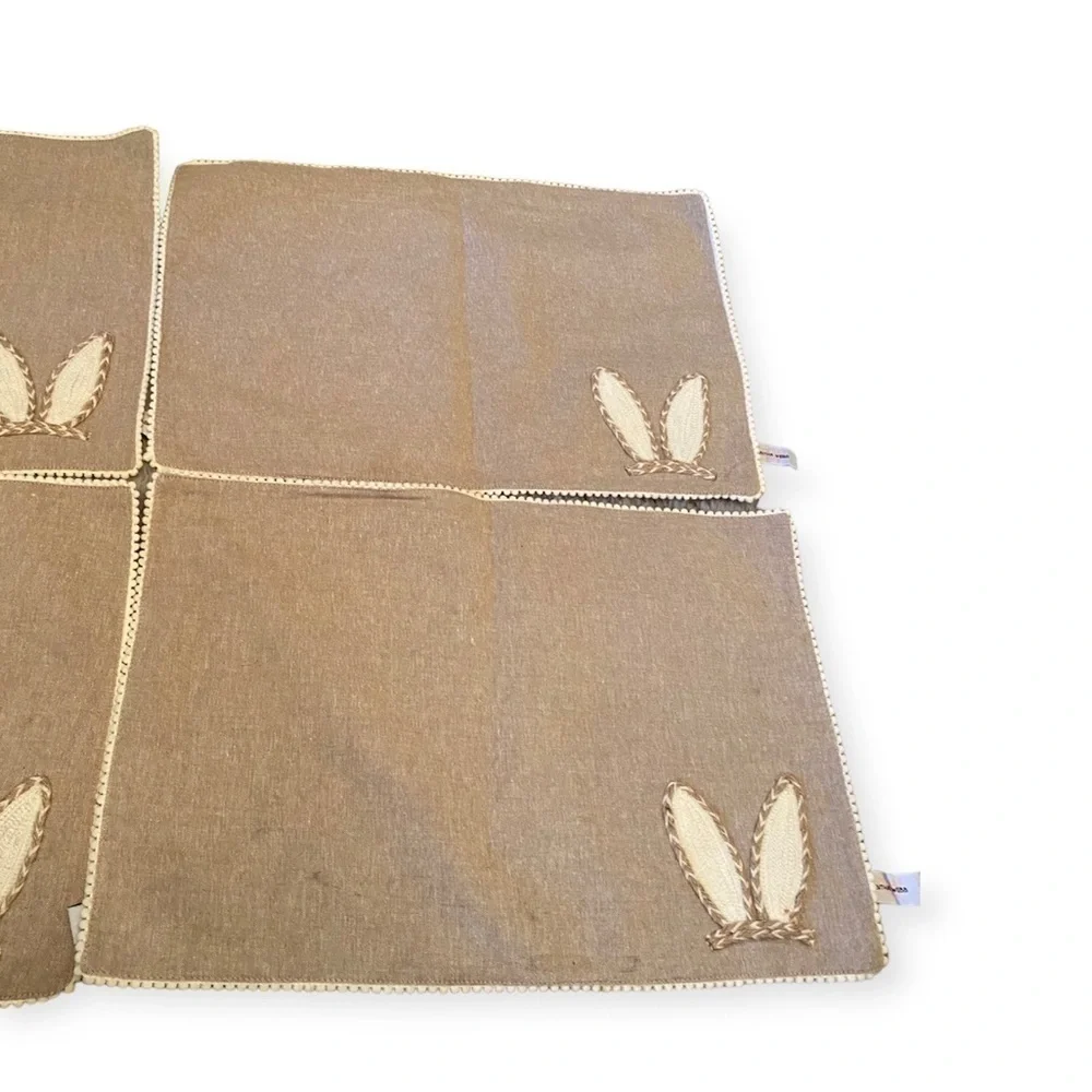 TABITHA WEBB NEUTRAL EASTER BUNNY PLACEMATS